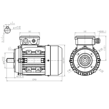 Silnik elektryczny 1,5kW 1400 obr/min. 80B14